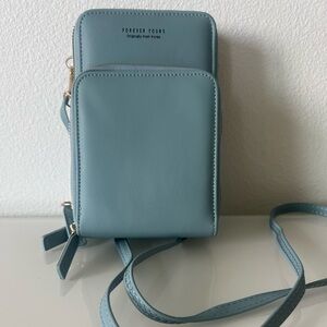 Forever Young Blue Crossbody Bag/Phone Holder